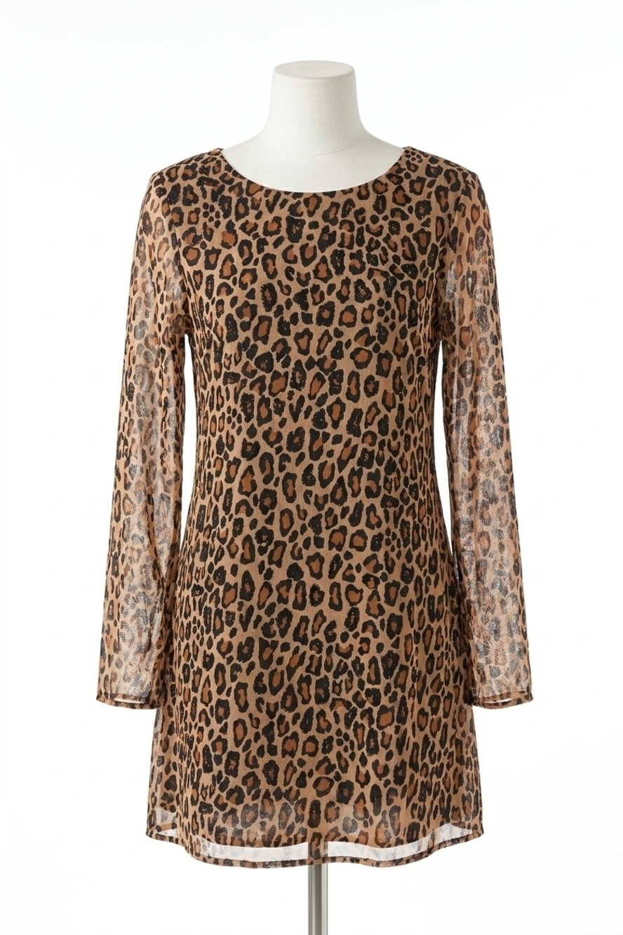 NEW SHOW ME YOUR MUMU nakita dress in cheetah fever beading